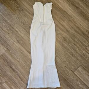 House of CB 'Tamara' Ivory Strapless Corset Dress